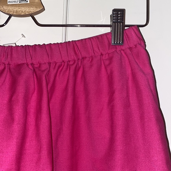 NWT Jcrew fuchsia ruffle wool/poly blend skirt with elastic waistband size 6 💃 - Picture 7 of 12